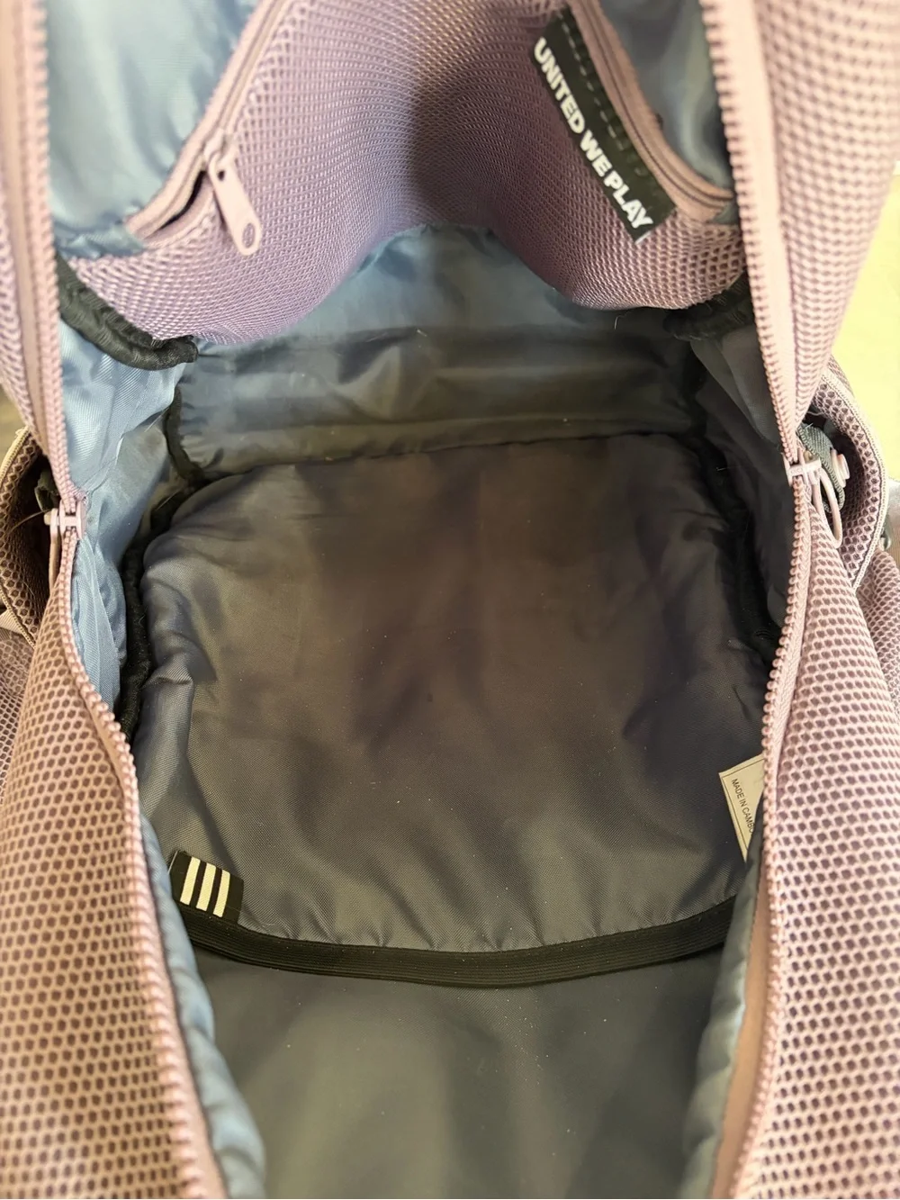 Adidas Purple Mesh Backpack - Picture 3 of 3